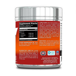 Amazing Muscle BCAA - 3:1:2 Branched Chain Amino Acid 0.94 lbs. - Approx. 60 servings (Fruit Punch)
