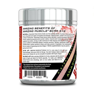 Amazing Muscle BCAA - 3:1:2 Branched Chain Amino Acid 0.94 lbs. - Approx. 60 servings (Fruit Punch)