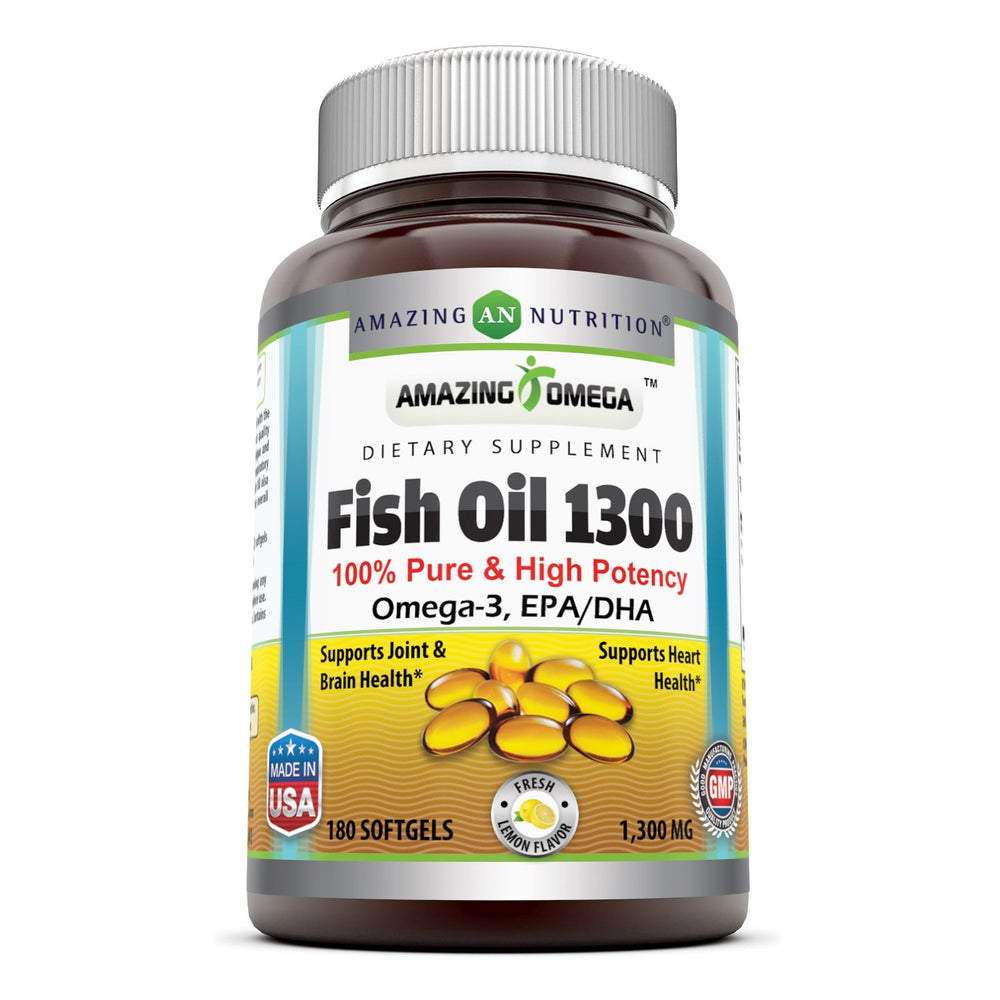 Amazing Omega 3 Fish Oil | 1300mg 90srvgs