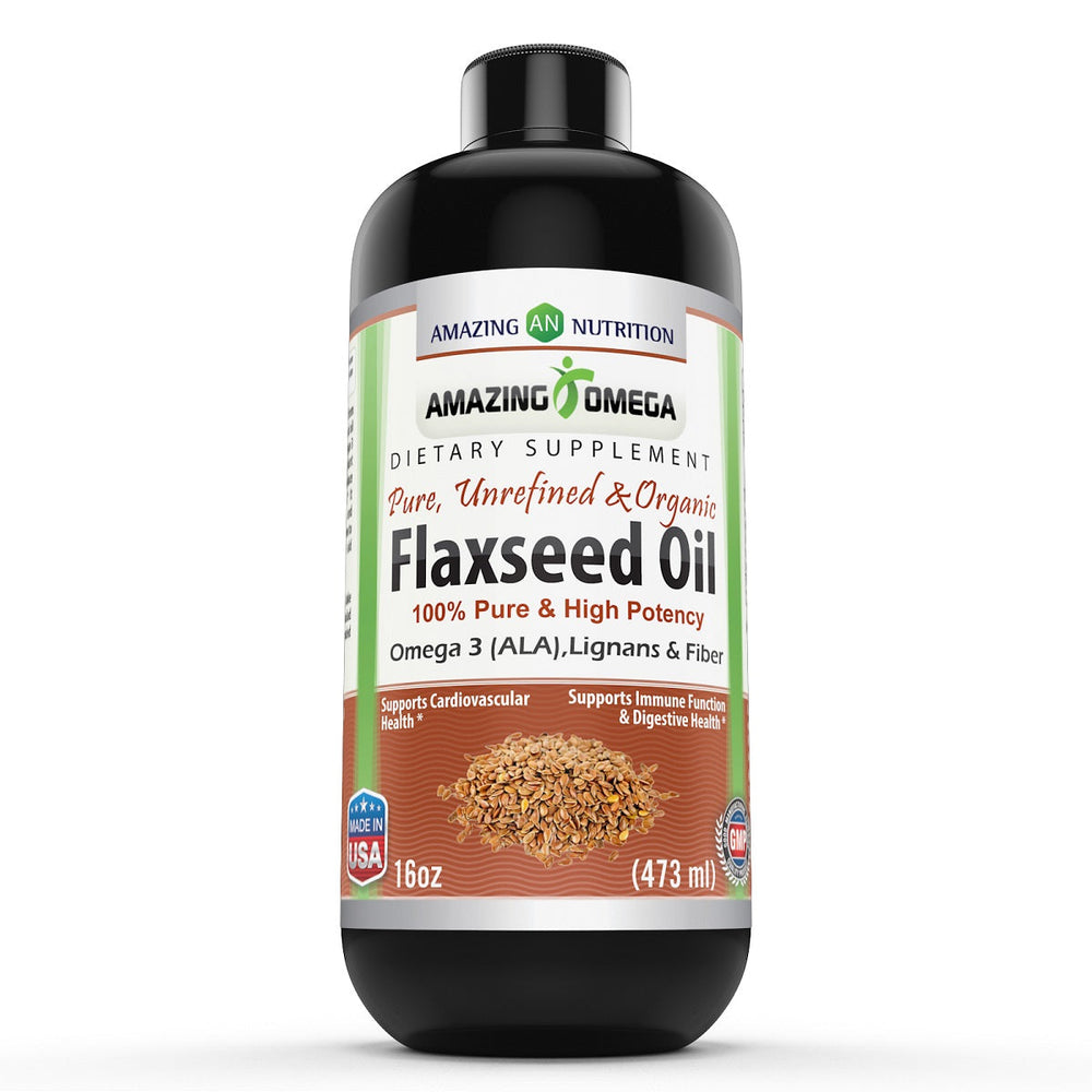 Amazing Omega Flaxseed Oil | 16 Fl Oz