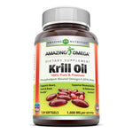 Amazing Omega Krill Oil with Omega 3s EPA, DHA  1000mg per Serving, 120 softgels