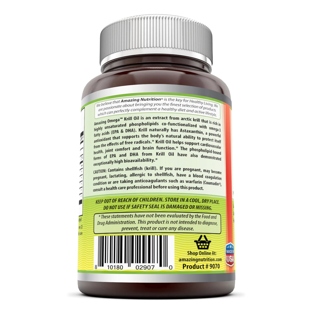 Amazing Omega 3 Krill Oil | 1000mg 60srvgs