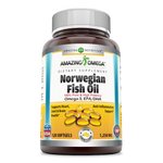 Amazing Omega Norwegian Fish Oil | 1250mg 120srvgs, Lemon