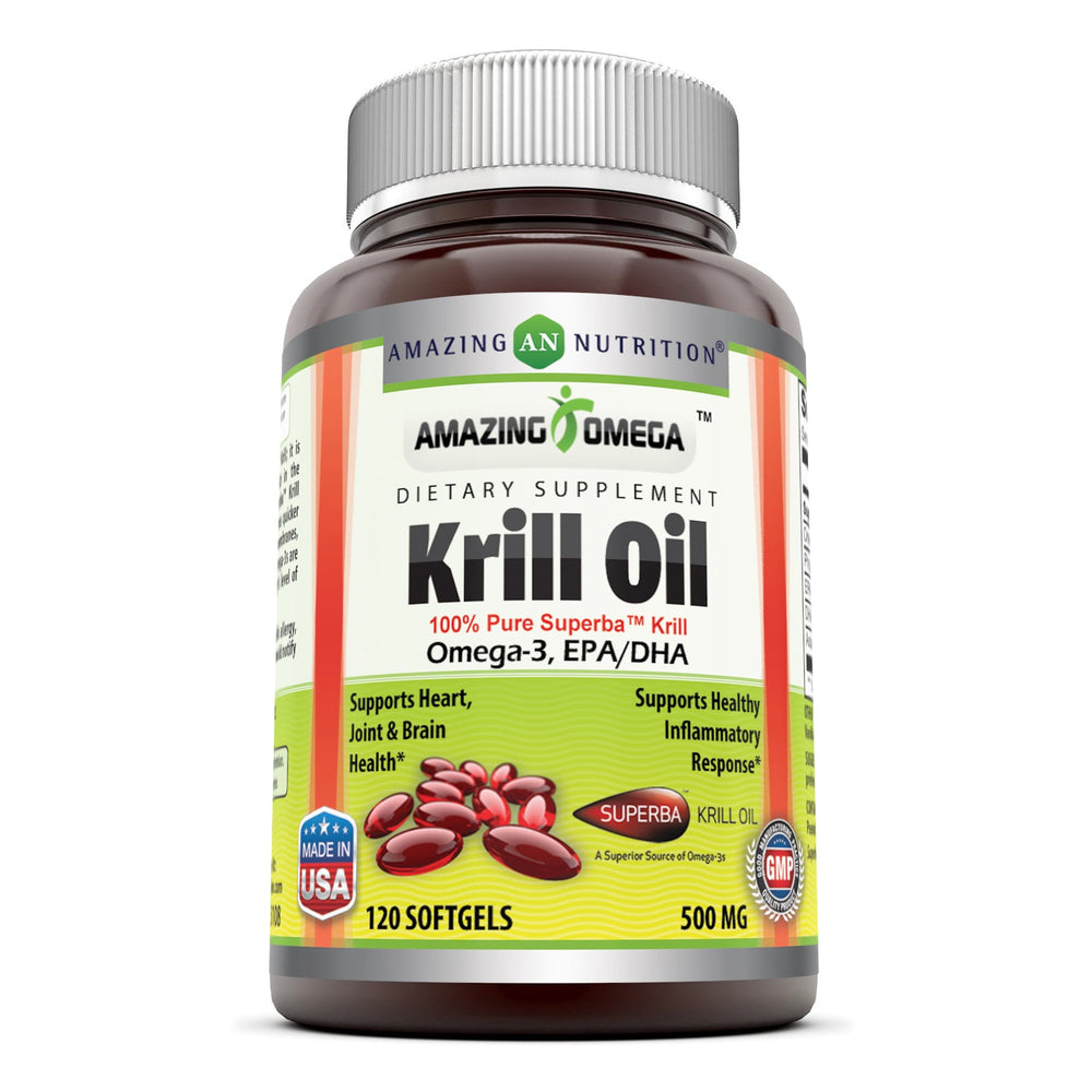 
                
                    Load image into Gallery viewer, Amazing Omega Superba Krill Oil 500 Mg 120 Softgels
                
            