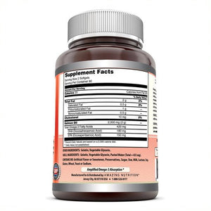 Amazing Omega Wild Alaskan Salmon Oil - 2000 mg of Salmon Oil Per Serving, 180 Softgels