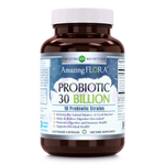 Amazing Flora Probiotic 10 Strains 30 Billion 120 Vegetarian Capsules - Amazing Nutrition