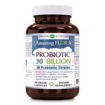 Amazing Flora Probiotic 30 Billion 60 Veggie Capsules - Amazing Nutrition
