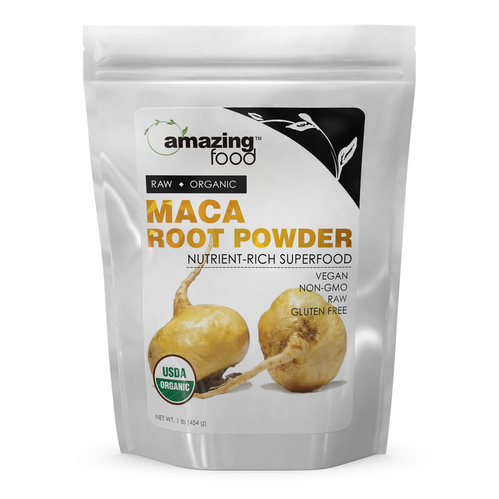 Amazing Food Organic Maca Root Powder 16 Oz