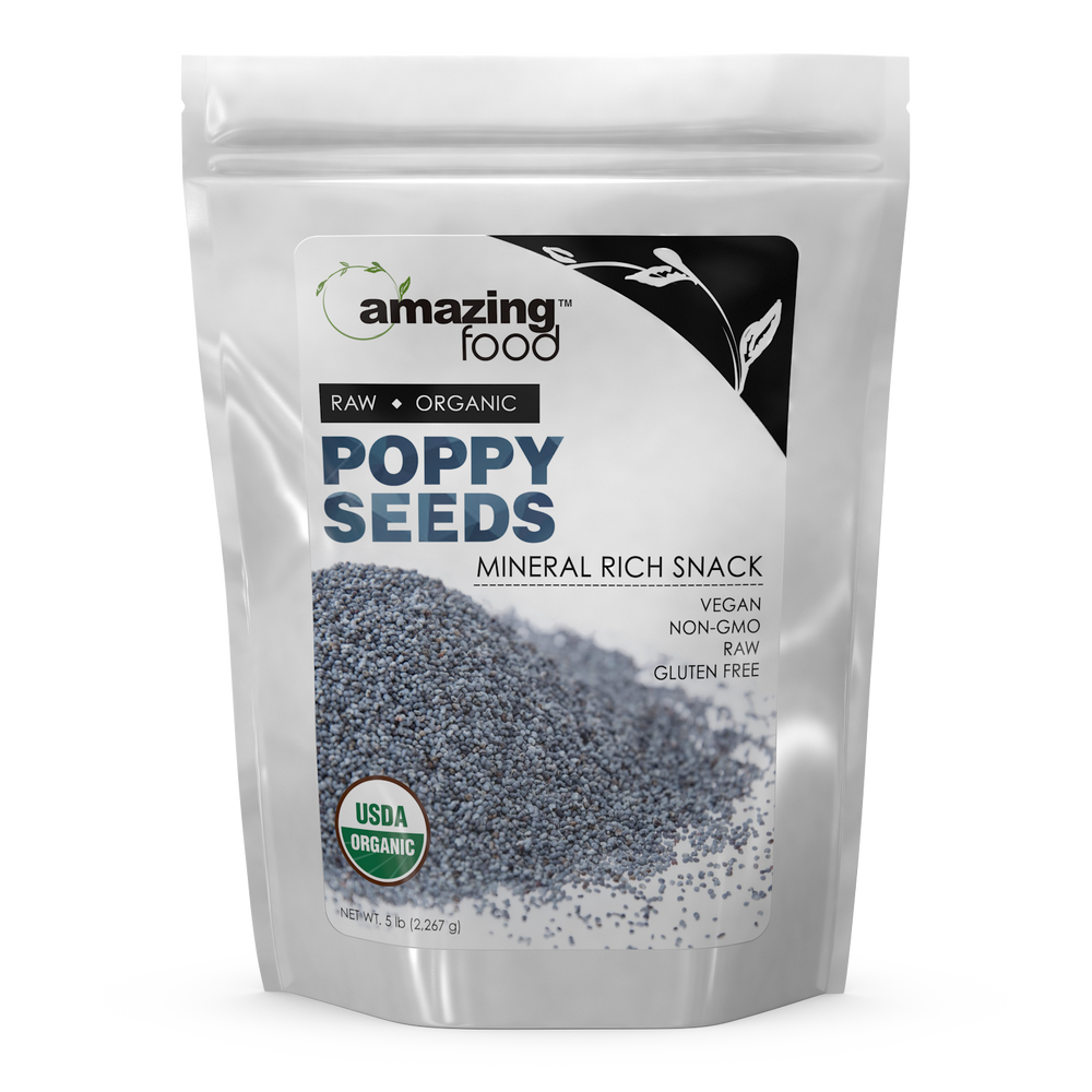 Amazing Food | Organic Blue Poppy Seeds | 5lb