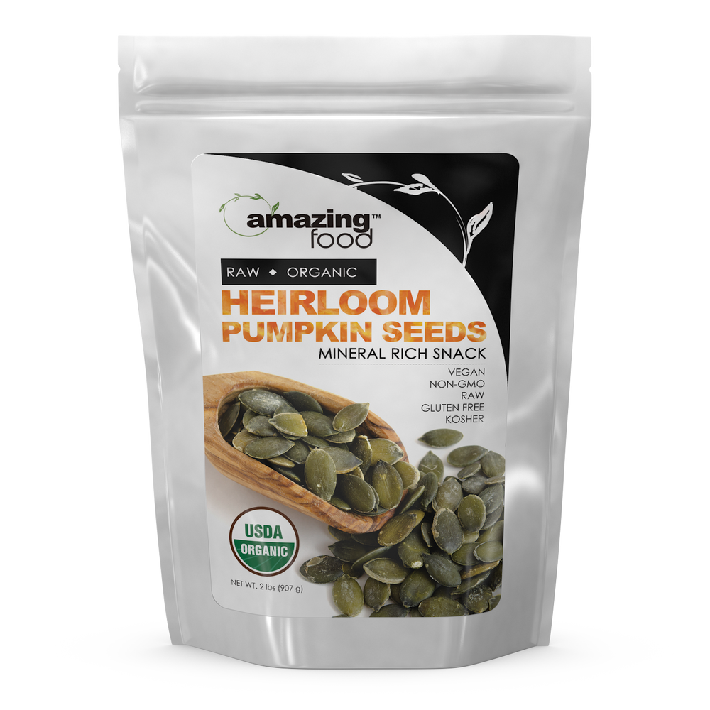 Amazing Food | Organic Heirloom Pumpkin Seeds | 2lbs