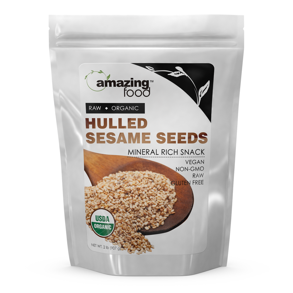 Amazing Food | Organic Hulled Sesame Seeds | 2lbs