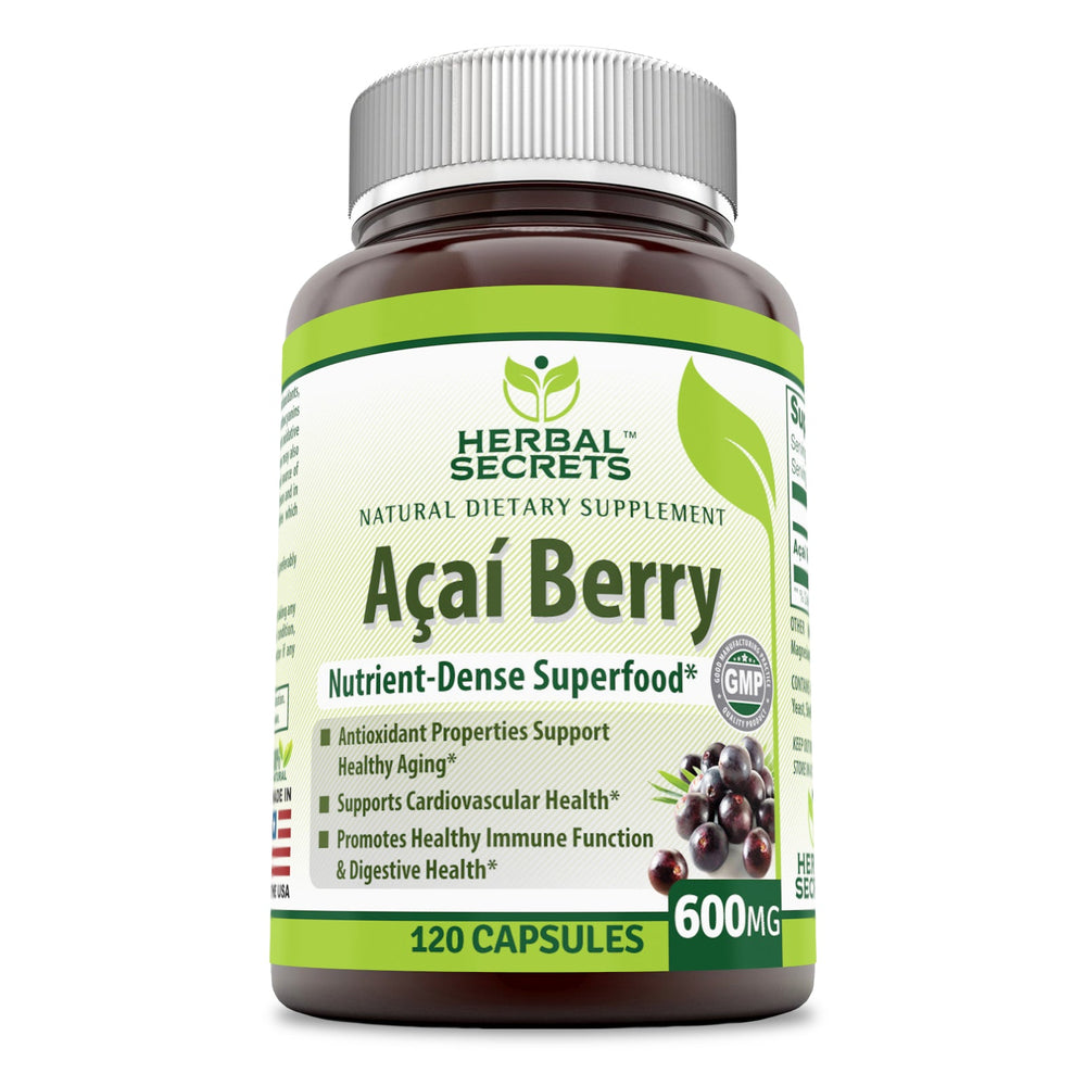 Herbal Secrets Acai | 600mg 120 Capsules