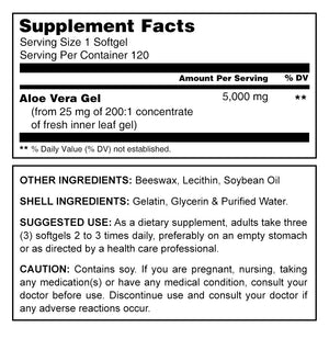 Herbal Secrets Aloe Vera 5000 Mg 120 Softgels
