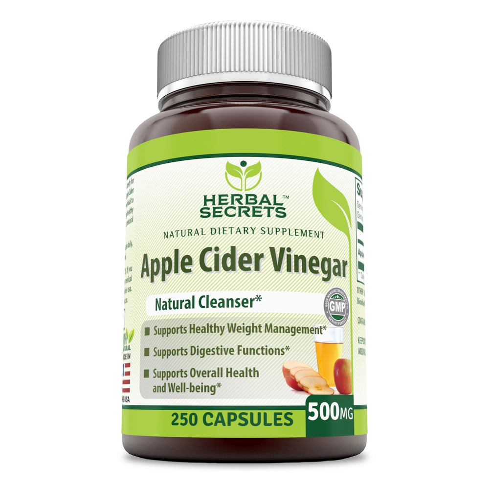 Herbal Secrets Apple Cider Vinegar | 500mg 250 Capsules