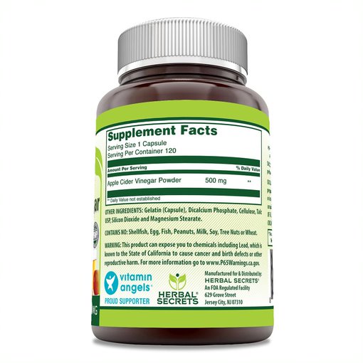 Herbal Secrets Apple Cider Vinegar 500 mg 120 Capsules