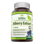 Herbal Secrets Bilberry Extract | 1200mg 120 Capsules