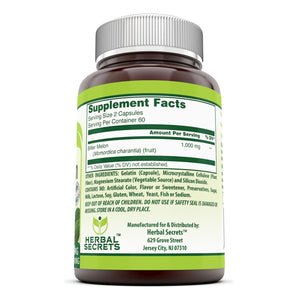 Herbal Secrets Bitter Melon 1000 Mg 120 Capsules