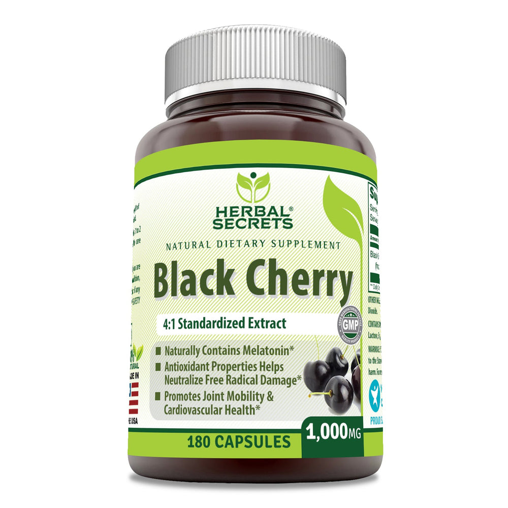 Herbal Secrets Black Cherry 1000 Mg 180 Capsules