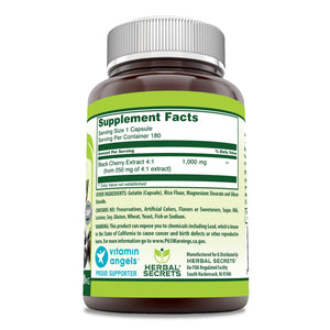 Herbal Secrets Black Cherry 1000 Mg 180 Capsules