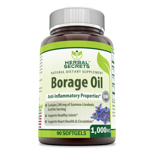 
                
                    Load image into Gallery viewer, Herbal Secrets Borage Oil 1000 Mg 90 Softgels
                
            