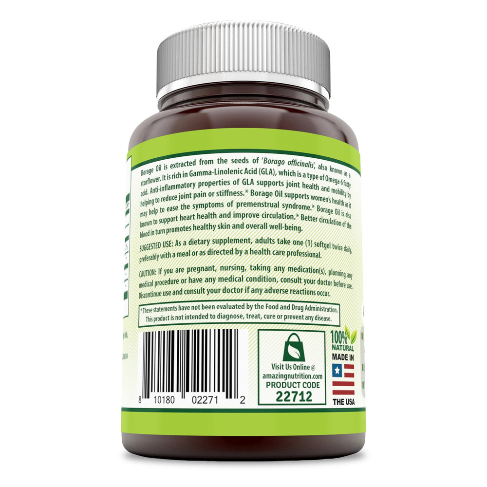 Herbal Secrets Borage Oil 1000 Mg 90 Softgels