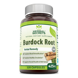 Herbal Secrets Burdock Root 425 Mg 120 Capsules
