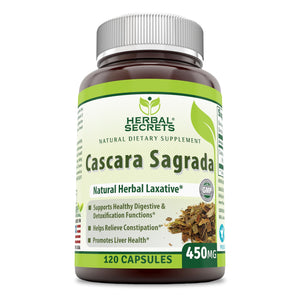 Herbal Secrets Cascara Sagrada 450 Mg 120 Capsules