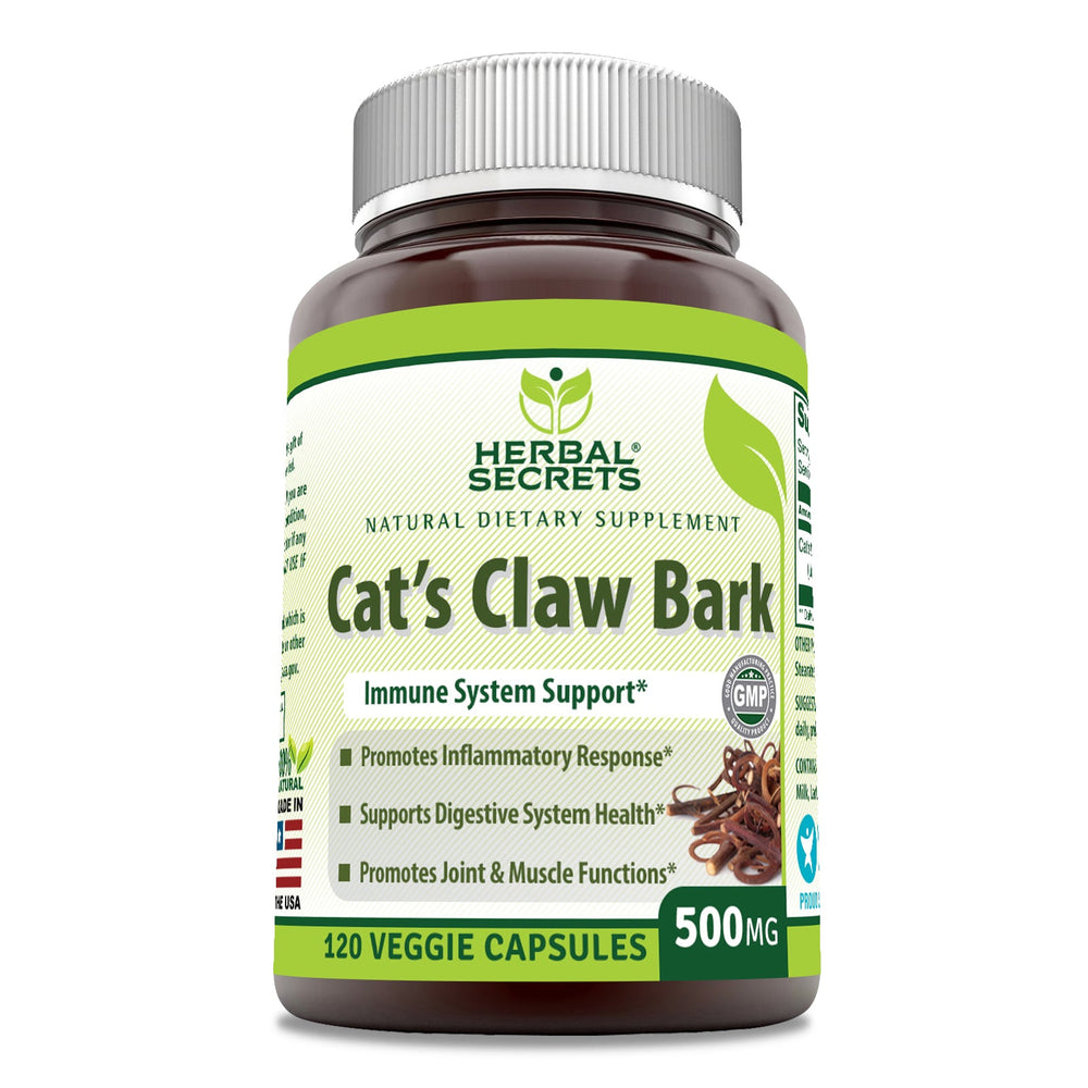 Herbal Secrets Cat'S Claw Bark 500 Mg 100 Capsules