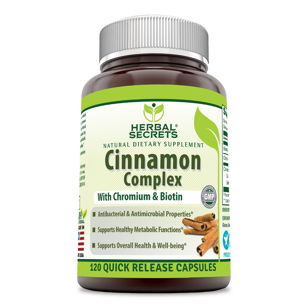 
                
                    Load image into Gallery viewer, Herbal Secrets Cinnamon Complex | 120 Quick Release Capsules
                
            