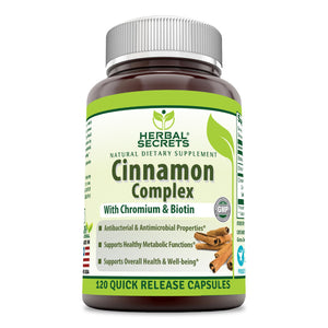 Herbal Secrets Cinnamon Complex 120 Quick Release Capsules