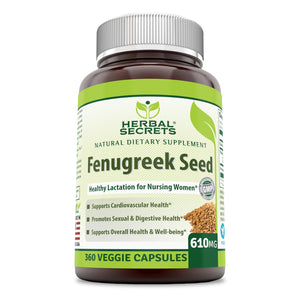 
                
                    Load image into Gallery viewer, Herbal Secrets Fenugreek Seed 610 mg 360 Veggie Capsules
                
            