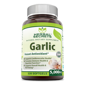 Herbal Secrets Garlic 5000 Mg 120 Softgels