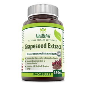 
                
                    Load image into Gallery viewer, Herbal Secrets Grapeseed Extract 250 Mg 120 Capsules
                
            