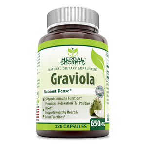 Herbal Secrets Graviola 650 Mg 120 Capsules
