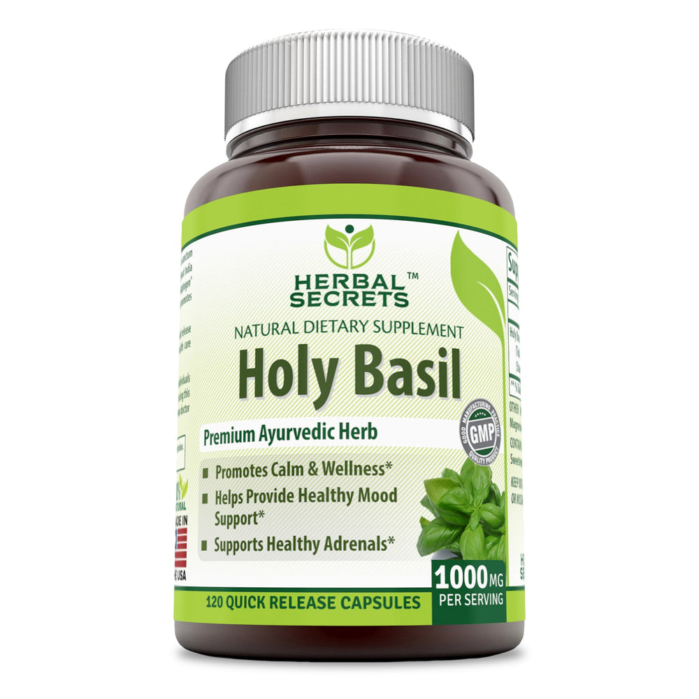 
                
                    Load image into Gallery viewer, Herbal Secrets Holy Basil 1000 Mg Per Serving 120 Capsules
                
            
