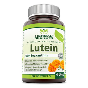 
                
                    Load image into Gallery viewer, Herbal Secrets Lutein with Zeaxanthin 40 Mg 60 Softgels
                
            