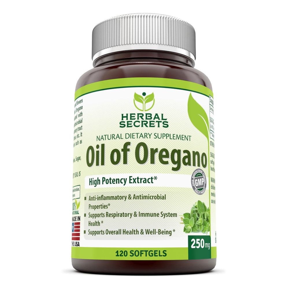 Herbal Secrets Oil of Oregano 250 Mg 120 Softgels