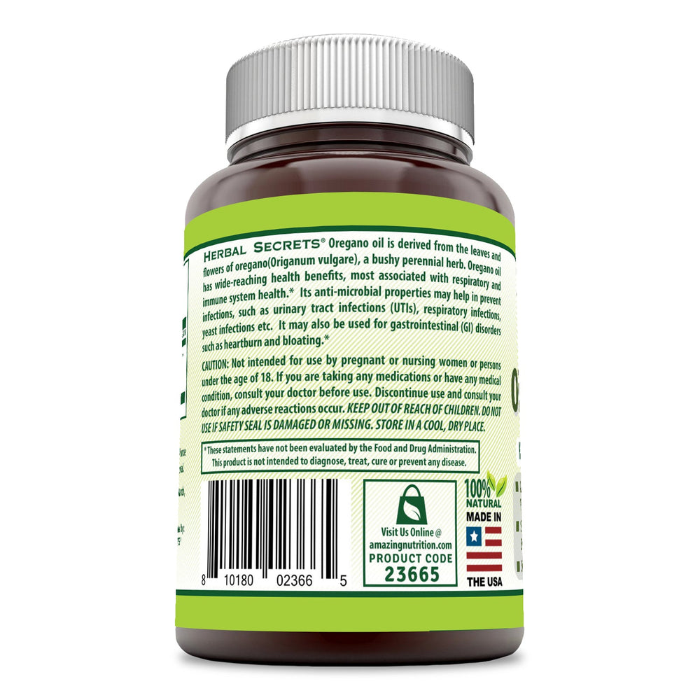 Herbal Secrets Oil of Oregano | 250mg 240 Softgels