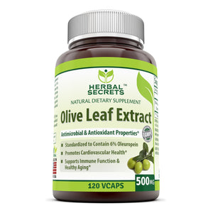 Herbal Secrets Olive Leaf Extract | 500mg 120 Veggie Capsules