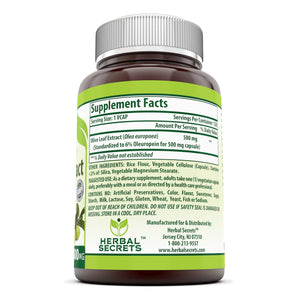 Herbal Secrets Olive Leaf Extract | 500mg 120 Veggie Capsules