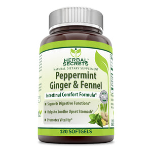 
                
                    Load image into Gallery viewer, Herbal Secrets Peppermint Ginger &amp;amp; Fennel | 120 Softgels
                
            