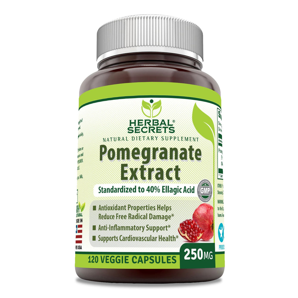 
                
                    Load image into Gallery viewer, Herbal Secrets Pomegranate Extract 250 Mg 120 Capsules
                
            
