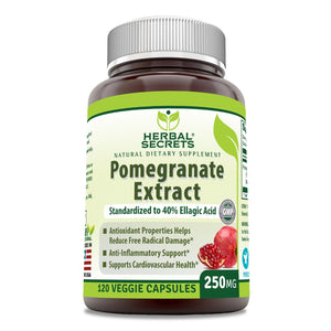 Herbal Secrets Pomegranate Extract 250 Mg 120 Capsules