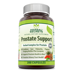 Herbal Secret Prostate Support 200 Capsules (Non-GMO) Advance Herbal Formula with Saw Palmetto, Pygeum, Stinging Needles Extract and Lycopene, Supports Prostate and Urinary Track Health