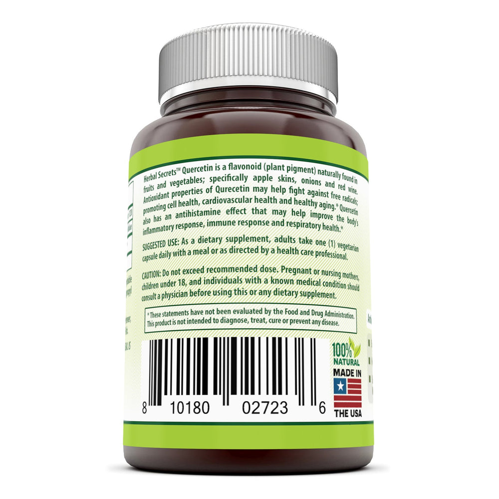
                
                    Load image into Gallery viewer, Herbal Secrets Quercetin 500 Mg 120 Vegetarian Capsules
                
            