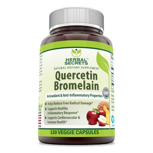 Herbal Secrets Quercetin 800 Mg with Bromelain 165 Mg, 120 Veggie Capsules