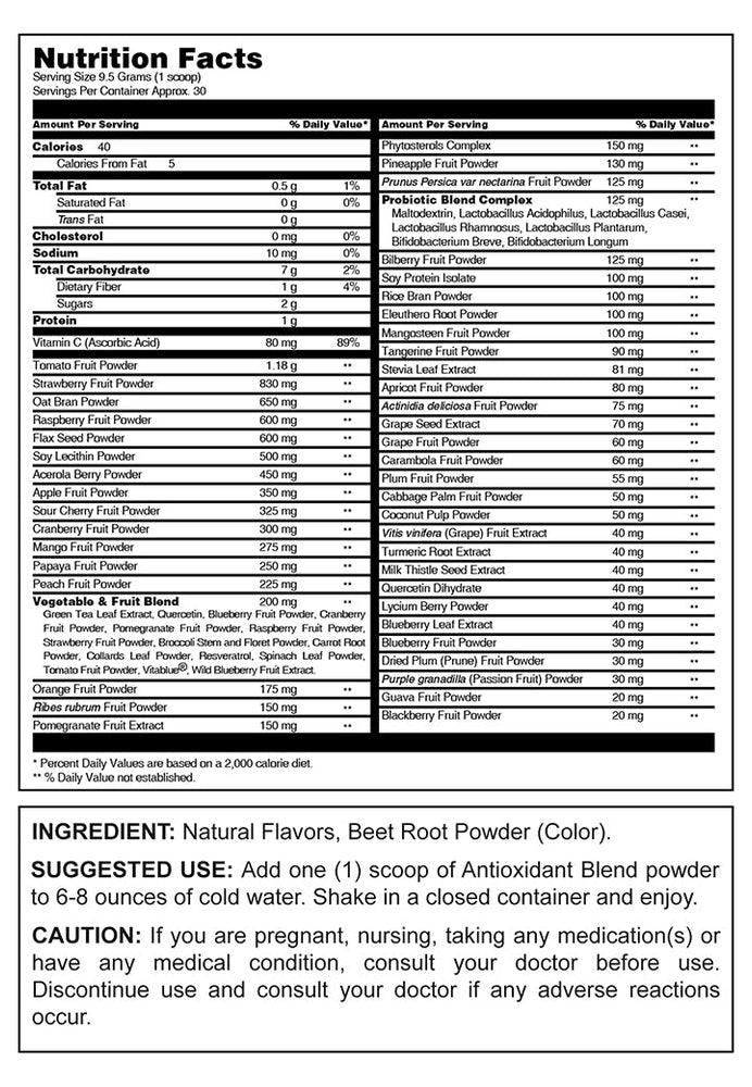 Herbal Secrets Raw Superfoods Antioxidant Blend Fruit Berry Flavor 10.5 Oz