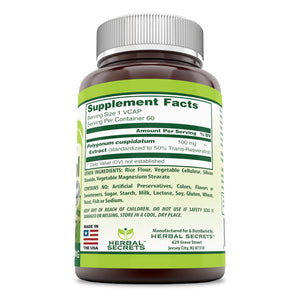 Herbal Secrets Resveratrol 100 Mg 60 Veggie Capsules