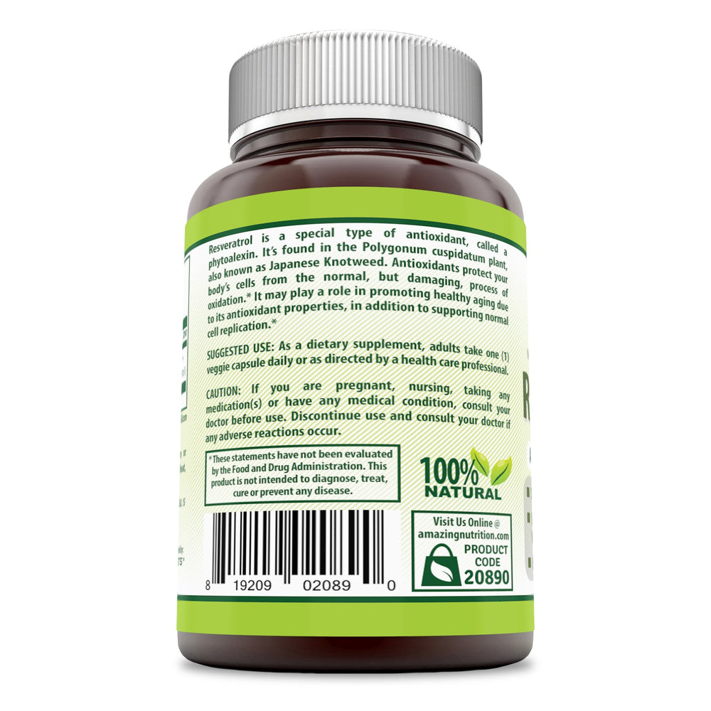 Herbal Secrets Resveratrol 250 Mg 60 Veggie Capsules