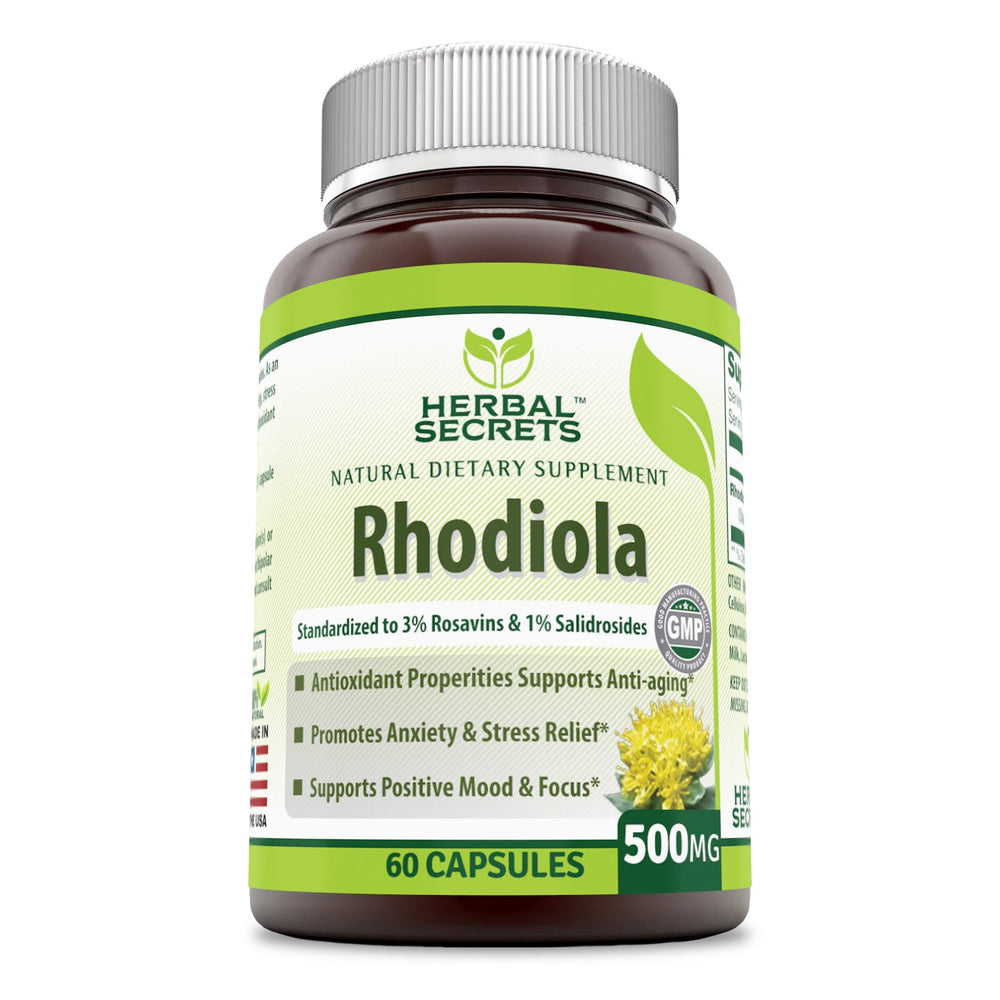 Herbal Secrets Rhodiola Rosea Extract | 500mg 60 Capsules